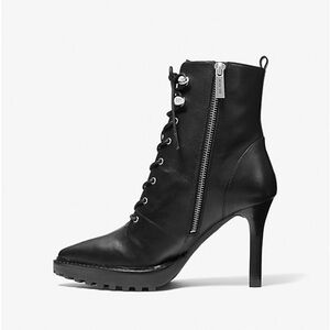 Michael Kors Women’s Kyle Side-Zip Lace-Up Ankle Boots